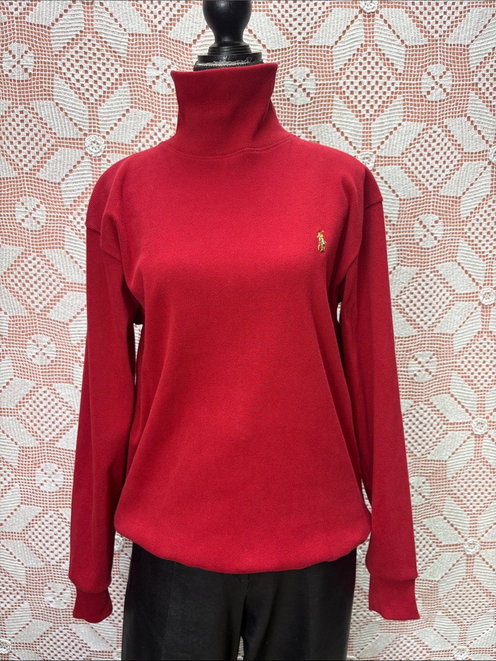 Polo Ralph Lauren Red Cotton Turtleneck – Size M